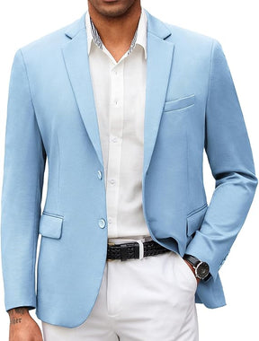 COOFANDY Men's V-Neck Slim Fit Blazer with Button Pockets