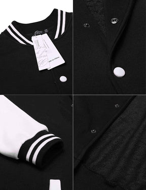 Fashion Varsity Cotton Bomber Jackets (US Only) Jackets COOFANDY Store 