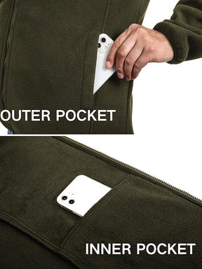 COOFANDY Men's Soft Polar Fleece Jacket Lightweight Full Zip Jackets Casual Outdoor Warm Jackets Coats with Pockets