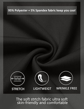 COOFANDY Mens Casual Shorts 9 inch Inseam Stretch Beach Shorts Elastic Waist Drawstring Summer Shorts
