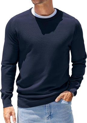 COOFANDY Mens Sweater Crewneck Pullover Long Sleeve Lightweight Sweater Plain Knit Silm Fit