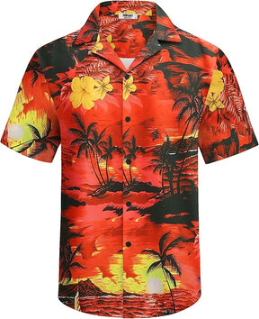 COOFANDY Men's Hawaiian Matching Shirt and Shorts Set Summer Beach 2 Piece Outfits Short Sleeve Cuban Shirts and Shorts