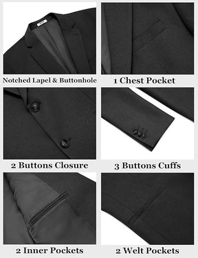 COOFANDY Men's Casual Blazer Slim Fit Two Buttons Sport Coat Lightweight Suit Jacket