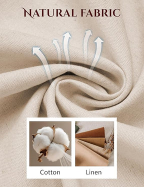 COOFANDY Men's Cotton Linen Pants Casual Drawstring Dress Pants Beach Summer Lightweight Trousers