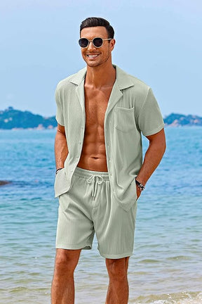 COOFANDY Men's Saint Patrick's Day Lucky Green Parade Party 2 Piece Outfit