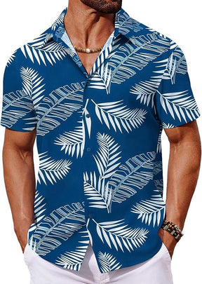 COOFANDY Hawaiian Shirt Short Sleeve Button Down Shirts Tropical Floral