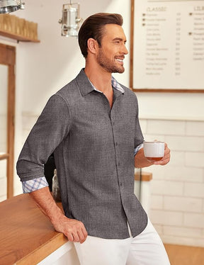 COOFANDY Men's Long Sleeve Button Down Regular Fit Dress Shirt