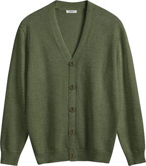 V Neck Lightweight Button Down Knitted Sweater (US Only) Sweaters COOFANDY Store 