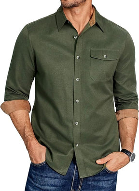 COOFANDY Men's Plaid Long Sleeve Button Down Shirt