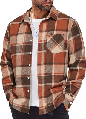 COOFANDY Flannel Shirts Plaid Shirt Button Down Shirts