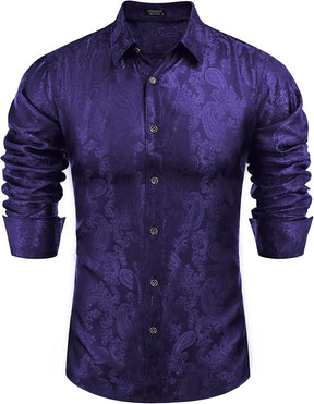 COOFANDY Men's Saint Patrick's Day Green Long Sleeve Dress Shirt for Bar Crawl Party Prom Dance
