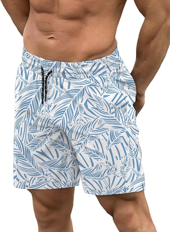 COOFANDY Men Swim Trunk with Compression Liner 2 in 1 Swimwear Bathing Suit Quick Dry Board Short