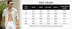 COOFANDY Men's Casual Button Down Shirt Long Sleeve Untucked Chambray Shirt Wrinkle Free Dress Shirts