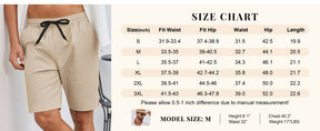 COOFANDY Mens Casual Shorts Cotton Drawstring Elastic Waist Stretch Chino Golf Shorts Summer Beach Shorts