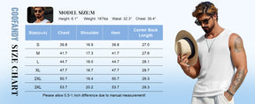 COOFANDY Mens Casual Tank Tops 2 Pack Waffle Knit Sleeveless Shirt Breathable Tank Shirts Summer Muscle Tee