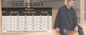 COOFANDY Unisex Casual Hooded Poncho Cape Cloak Fashion Coat Hoodie Pullover with Pocket