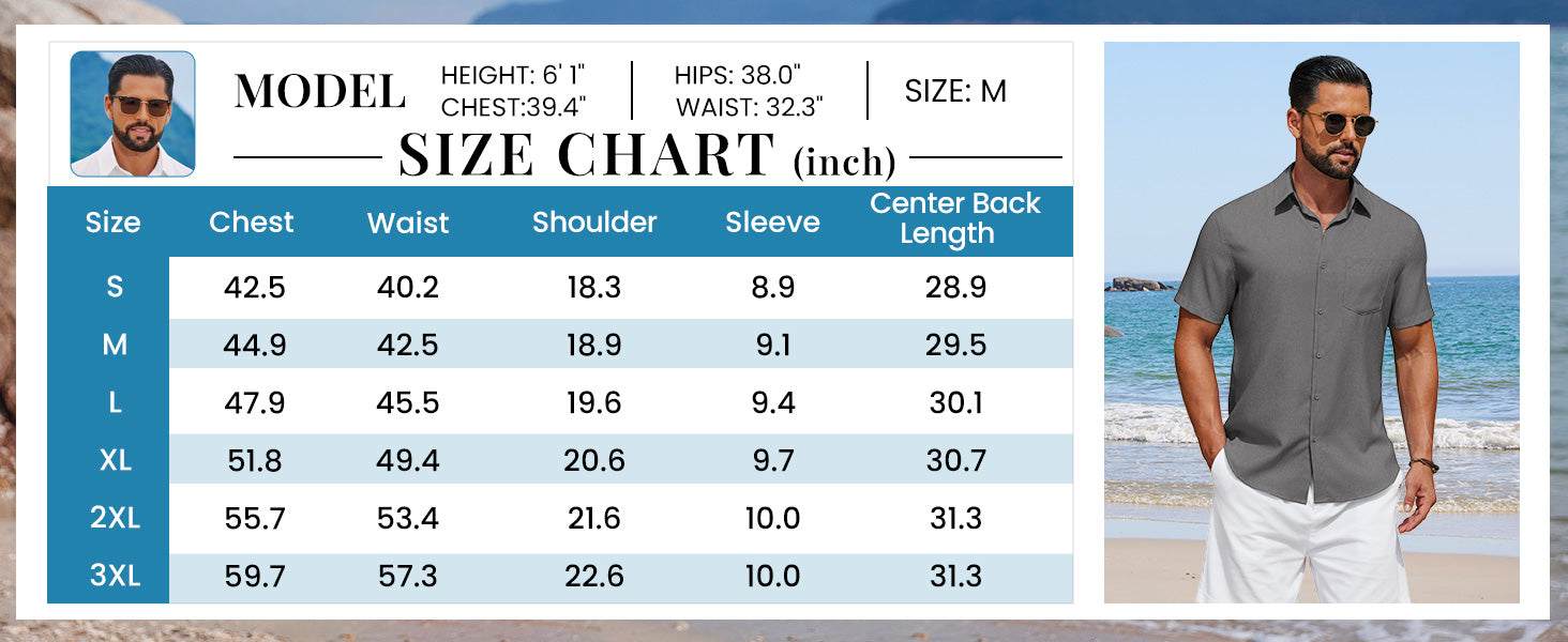 COOFANDY Men's Short Sleeve Casual Button Down Shirts Summer Beach Wedding Textured Linen Shirt for Men
