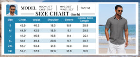 COOFANDY Men's Short Sleeve Casual Button Down Shirts Summer Beach Wedding Textured Linen Shirt for Men