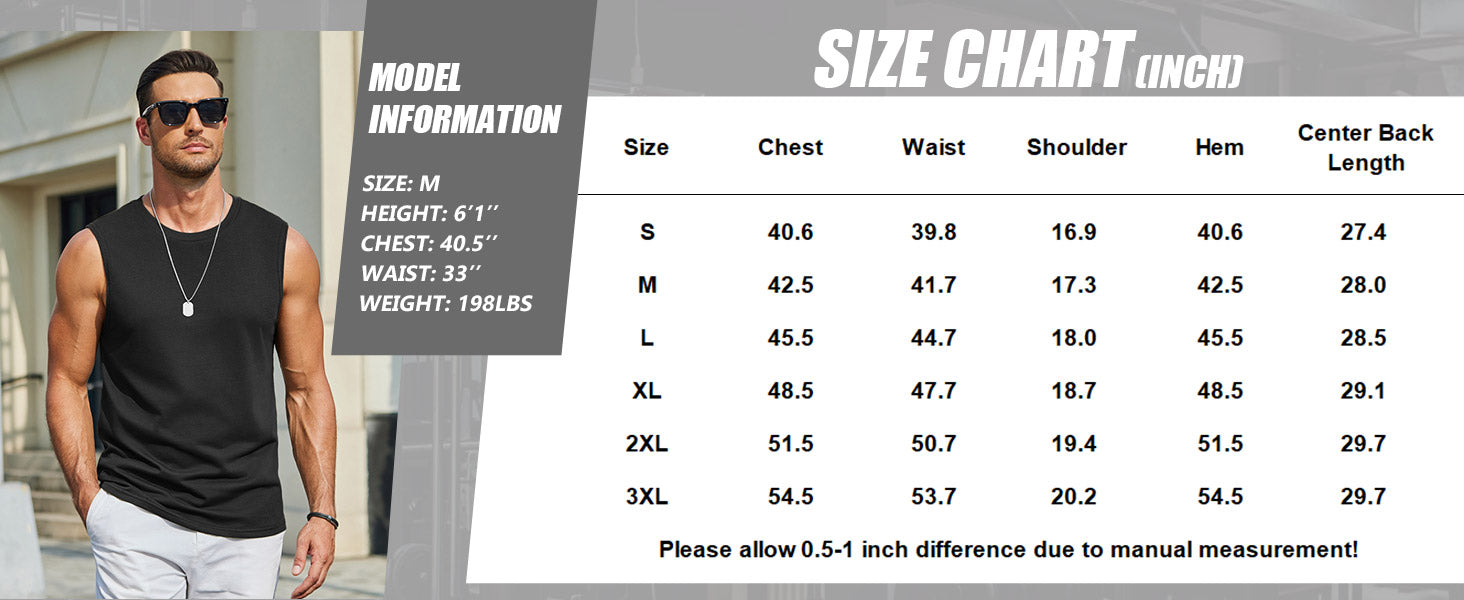 COOFANDY Mens Workout Tank Tops Cotton 3 Pack Soft Gym Muscle Shirt Sleeveless Classic T Shirts