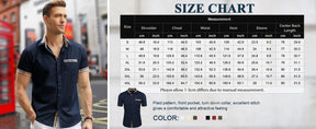 COOFANDY Mens Short Sleeve Dress Shirts Casual Wrinkle Free Shirt Plaid Collar Summer Button Down Shirts