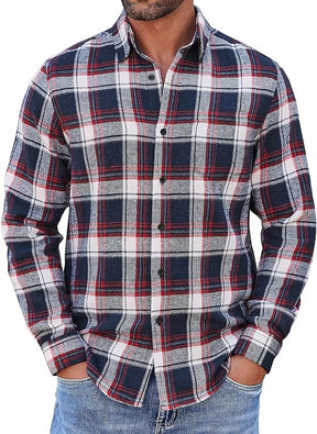 COOFANDY Flannel Shirts Long Sleeve Button Down Shirt