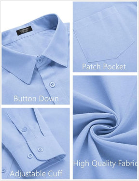 COOFANDY Men's Long Sleeve Button Down Casual Untucked Regular-Fit Oxford Dress Shirts