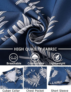 COOFANDY Mens Hawaiian Shirt Short Sleeve Casual Funky Beach Shirt Summer Shirts with Pocket