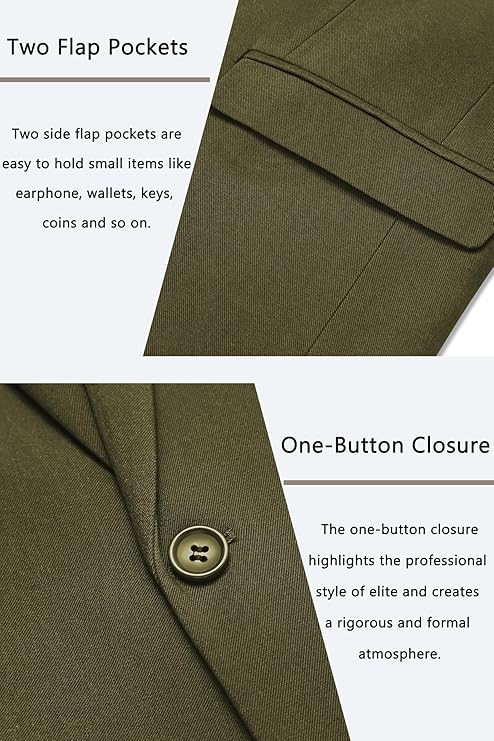 COOFANDY Men's Casual Blazer One Button Sport Coat Slim Fit Lightweight Suit Blazer Jacket