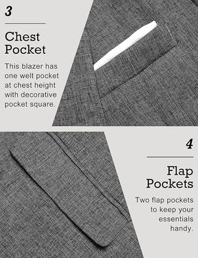 COOFANDY Men's Blazer Casual Sport Coats Slim Fit One Button Suit Jacket Lightweight Sports Jacket
