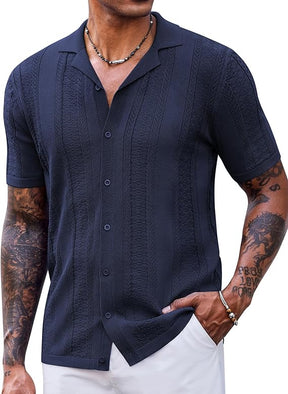 COOFANDY Men's Saint Patrick's Day Green Vintage Knit Shirt