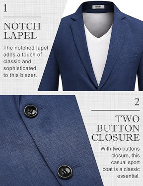 COOFANDY Men's Blazer Casual Sport Coats Two Buttons Lightweight Suit Jacket