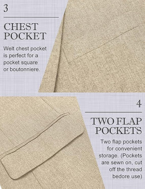 COOFANDY Men's Casual Blazer Lightweight Unlined Sport Coat Regular Fit Two Button Suit Jacket