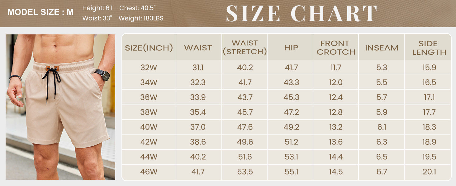 COOFANDY Men's Casual Shorts Waffle Elastic Waist Drawstring Shorts Lightweight Summer Beach Shorts