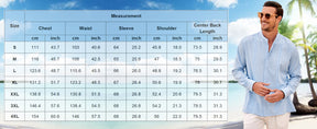 COOFANDY Men's Cuban Guayabera Shirts Casual Long Sleeve Button Down Shirts Band Collar Linen Summer Beach Shirts