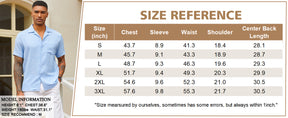 COOFANDY Mens Casual Short Sleeve Button Down Shirts Cuban Linen Textured Shirt Summer Beach Wear S-XXXL