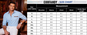 COOFANDY Men's Casual Dress Shirt Button Down Shirts Long-Sleeve Plaid Collar Denim Work Shirt S-5XL