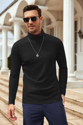 COOFANDY Men's Slim Fit Basic Turtleneck Long Sleeve Lightweight Pullover Sweaters Casual Knitted Tops