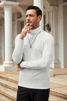 COOFANDY Men's Slim Fit Basic Turtleneck Long Sleeve Lightweight Pullover Sweaters Casual Knitted Tops