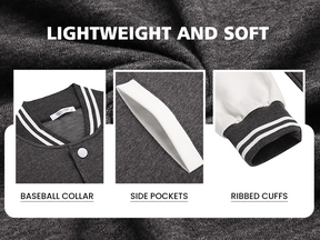 COOFANDY Men's Fashion Varsity Jacket Causal Slim Fit Cotton Letterman Baseball Bomber Jackets M-L