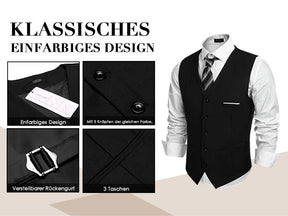 COOFANDY Men's Suit Vest Slim Fit Business Formal Waistcoat Casual Dress Vest