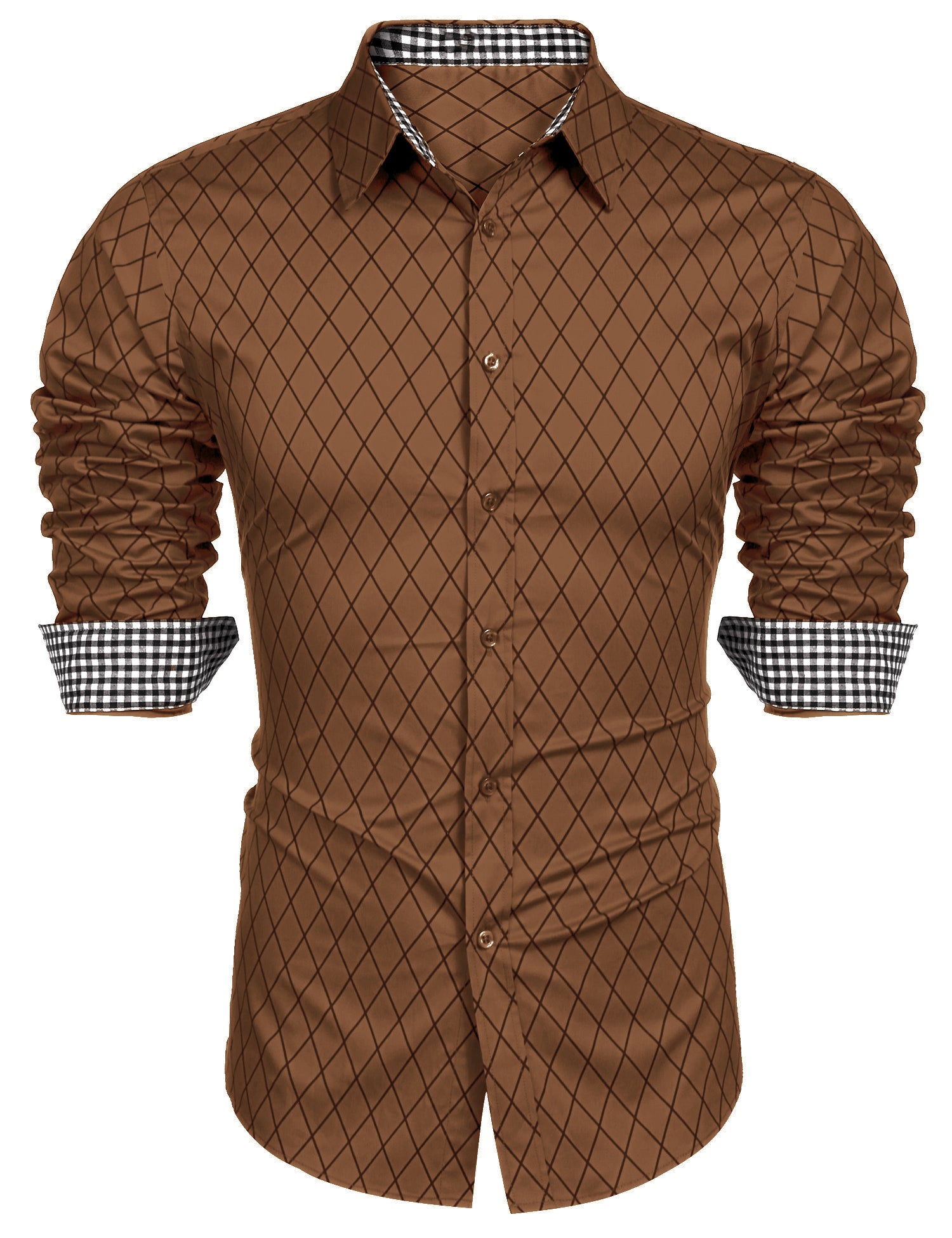 COOFANDY Men's Business Dress Shirt Long Sleeve Slim Fit Casual Button Down Shirt