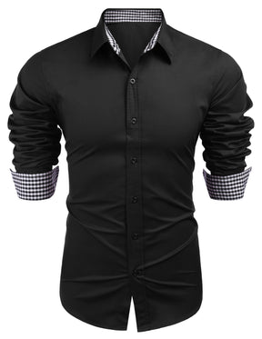 COOFANDY Men's Business Dress Shirt Long Sleeve Slim Fit Casual Button Down Shirt