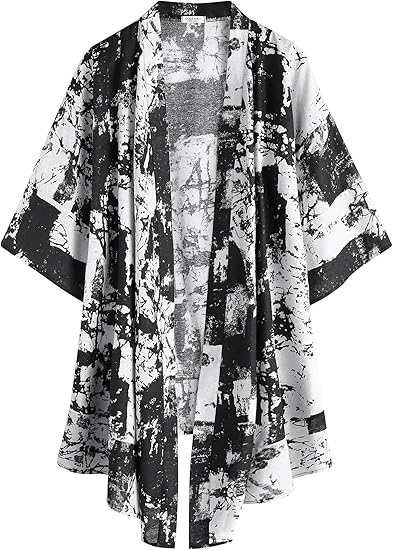 COOFANDY Men's Ruffle Shawl Collar Lightweight Cardigan Long Jackets Open Front Drape Cape Coat S-XXL