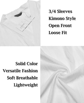 COOFANDY Men's Ruffle Shawl Collar Lightweight Cardigan Long Jackets Open Front Drape Cape Coat S-XXL