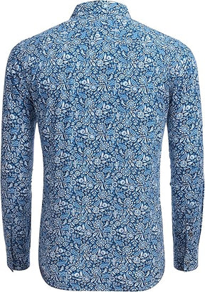 COOFANDY Men's Paisley Cotton Long Sleeve Shirt Floral Print Casual Retro Button Down Shirt S-XXL