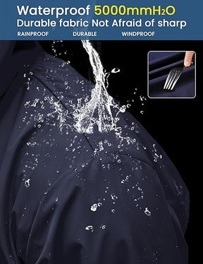 COOFANDY Men's Long Raincoat Ligtweight Rain Jacket Waterproof Outdoor Jackets with Hood S-XXL