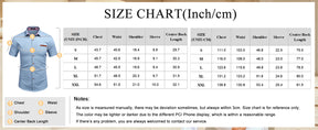 COOFANDY Men's Casual Short Sleeve Button Down Dress Shirt Plaid Collar Denim Work Shirts S-XXL