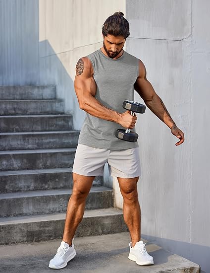 COOFANDY Men's 3 Pack Workout Tank Tops Gym Muscle Tee Bodybuilding Fitness Sleeveless T Shirts S-XXXL