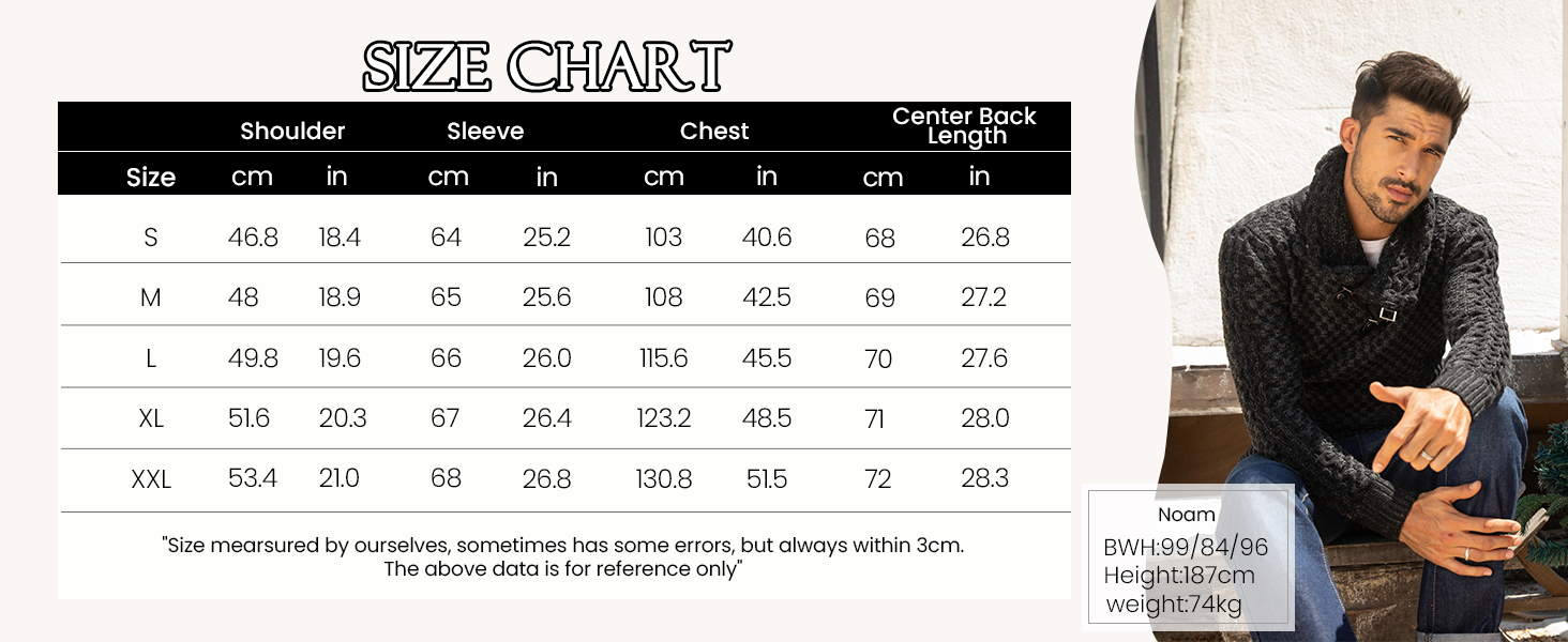 COOFANDY Men's Knitted Turtleneck Sweater Long Sleeve Slim Fit Designer Shawl Collar Pullover