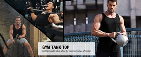 COOFANDY Men's 3 Pack Quick Dry Workout Tank Top Gym Muscle Tee Fitness Bodybuilding Sleeveless T Shirt S-XXXL